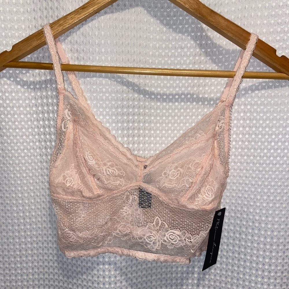 Platinum‎ Lingerie soft pink Stretchy Lace Bralette - Picture 3 of 12